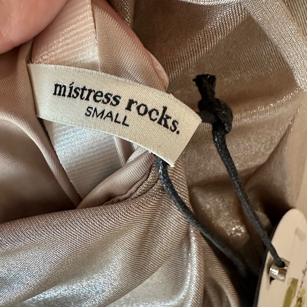 House of CB Metallic Beige Mini Dress - Picture 14 of 16